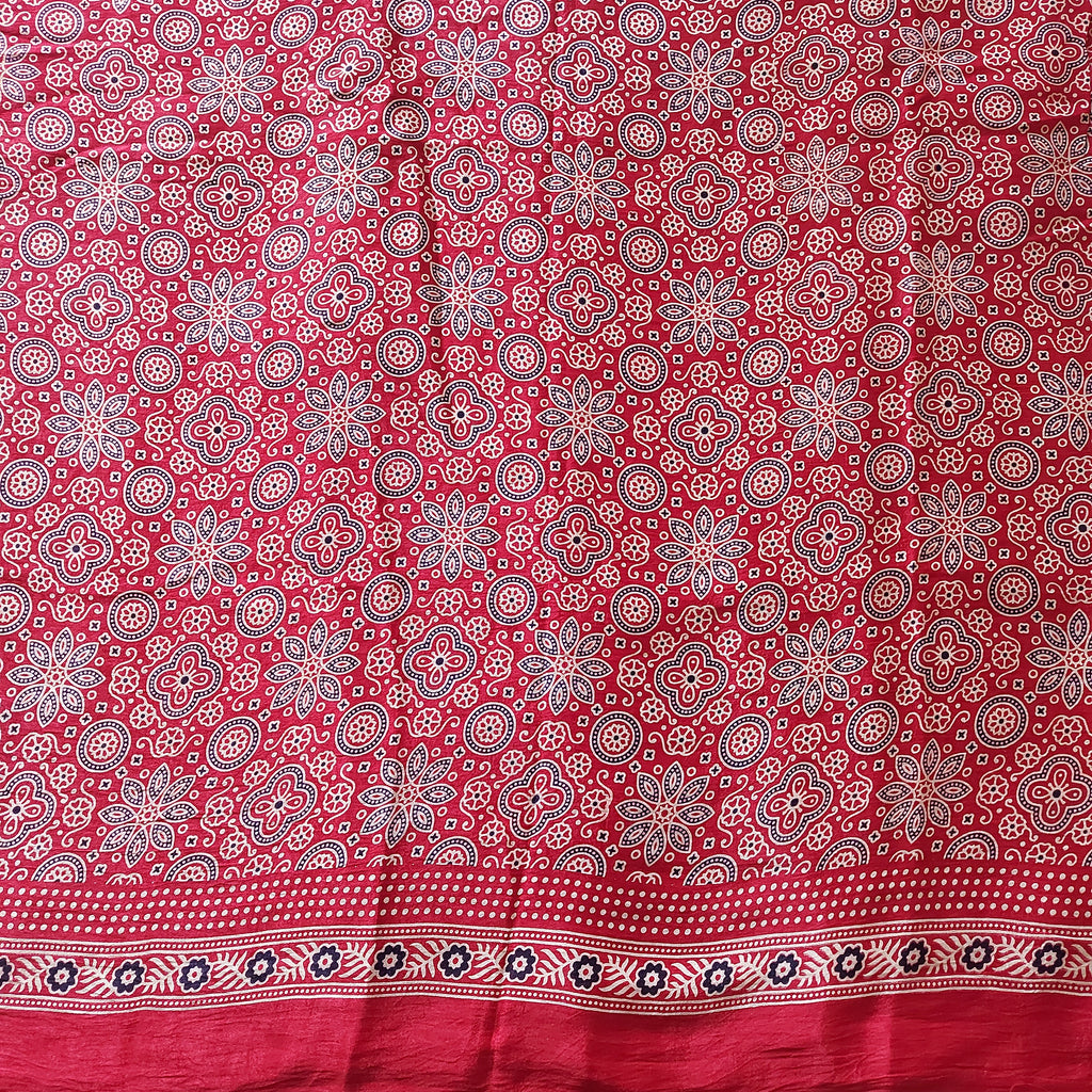 Ragasri - Crimson Modal Silk+Tissue pallu