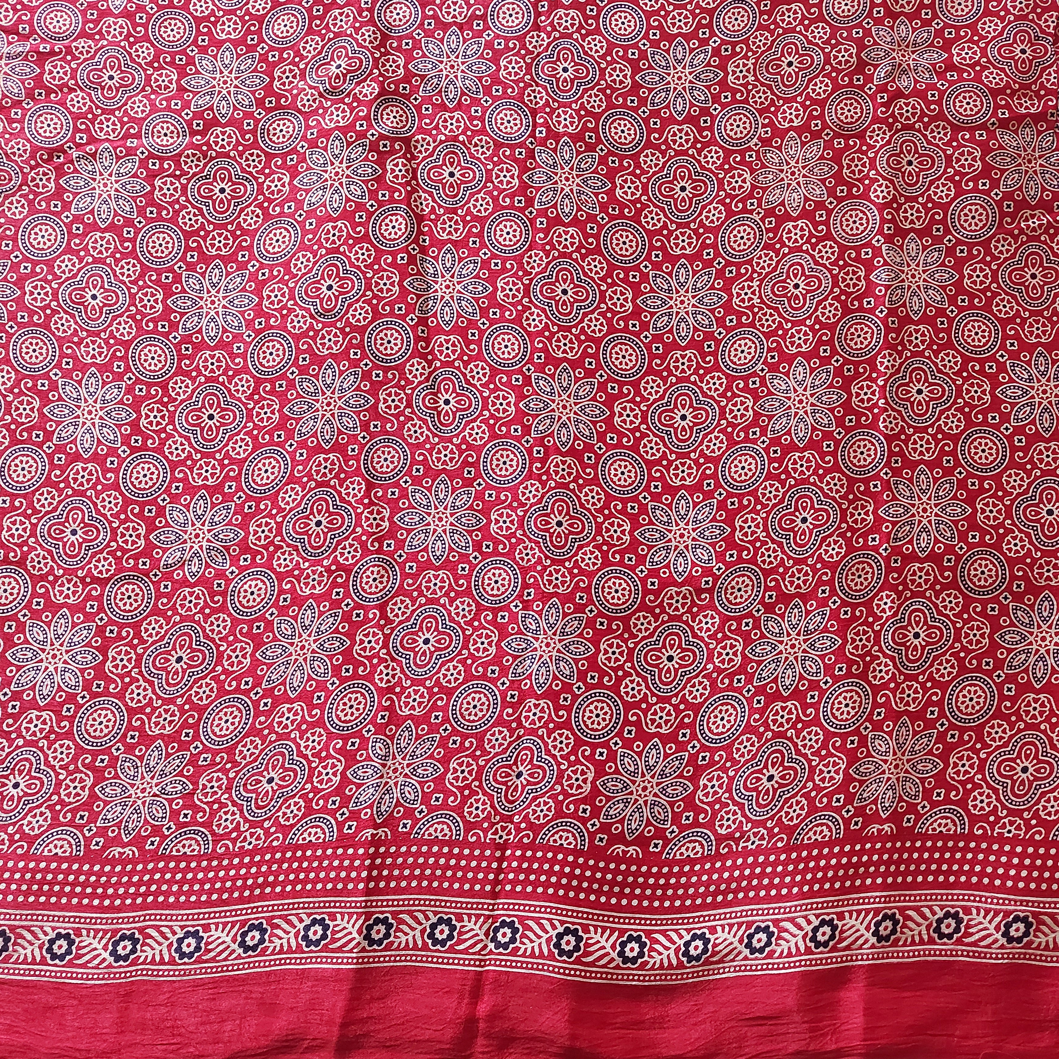 Ragasri - Crimson Modal Silk+Tissue pallu