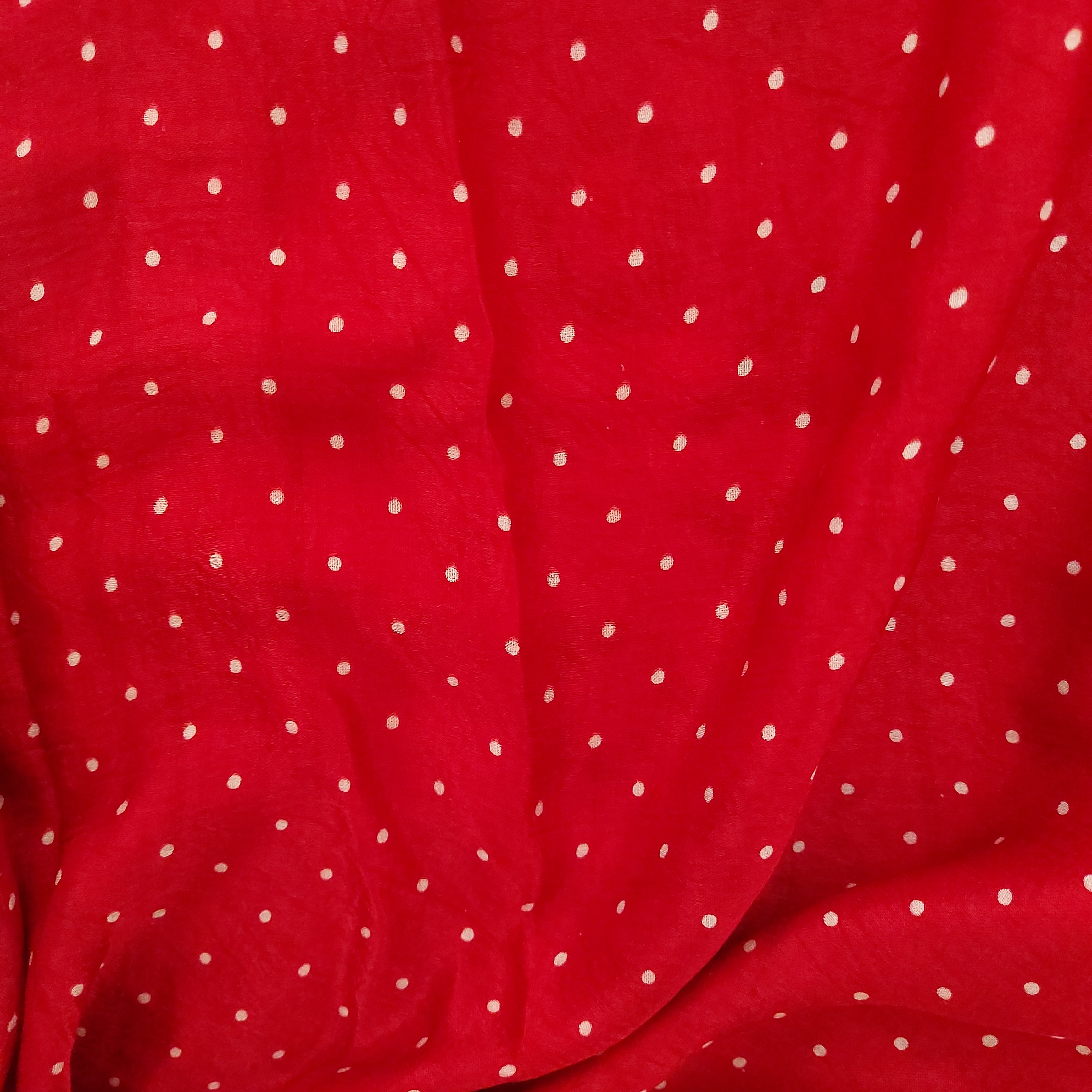 Ragasri - Crimson Modal Silk+Tissue pallu