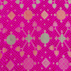 Gulmohar - Mauvish Pink Pure Khaddi Georgette+Meenakari+Bandhej