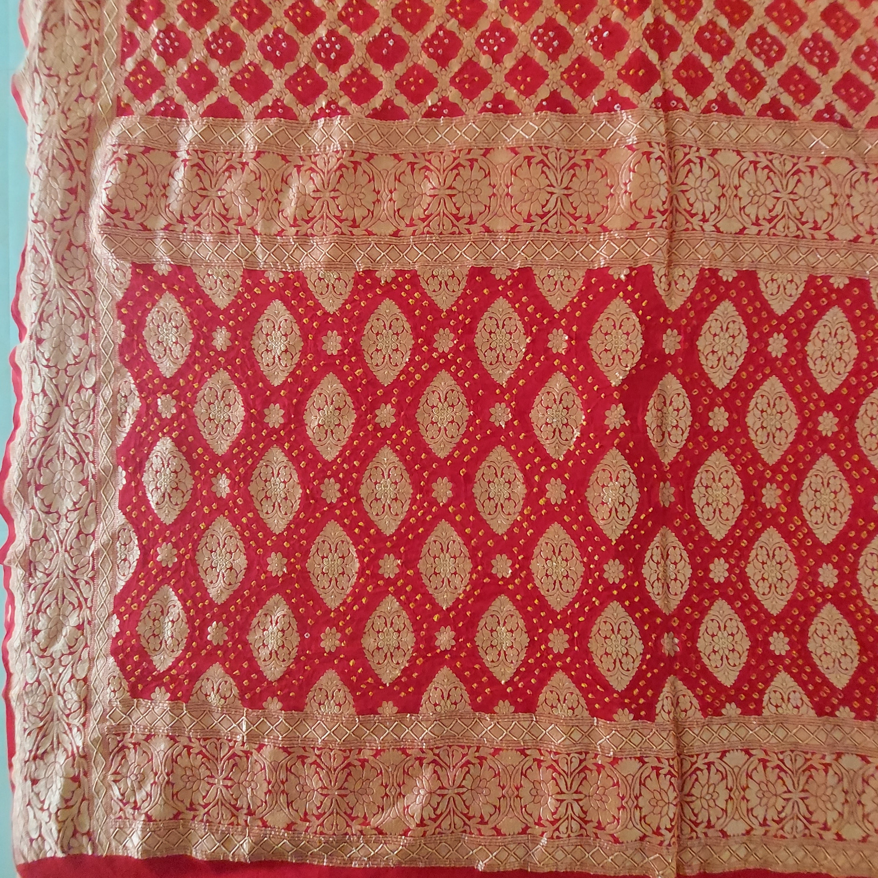 Raktima - Ruby Red Khaddi Georgette