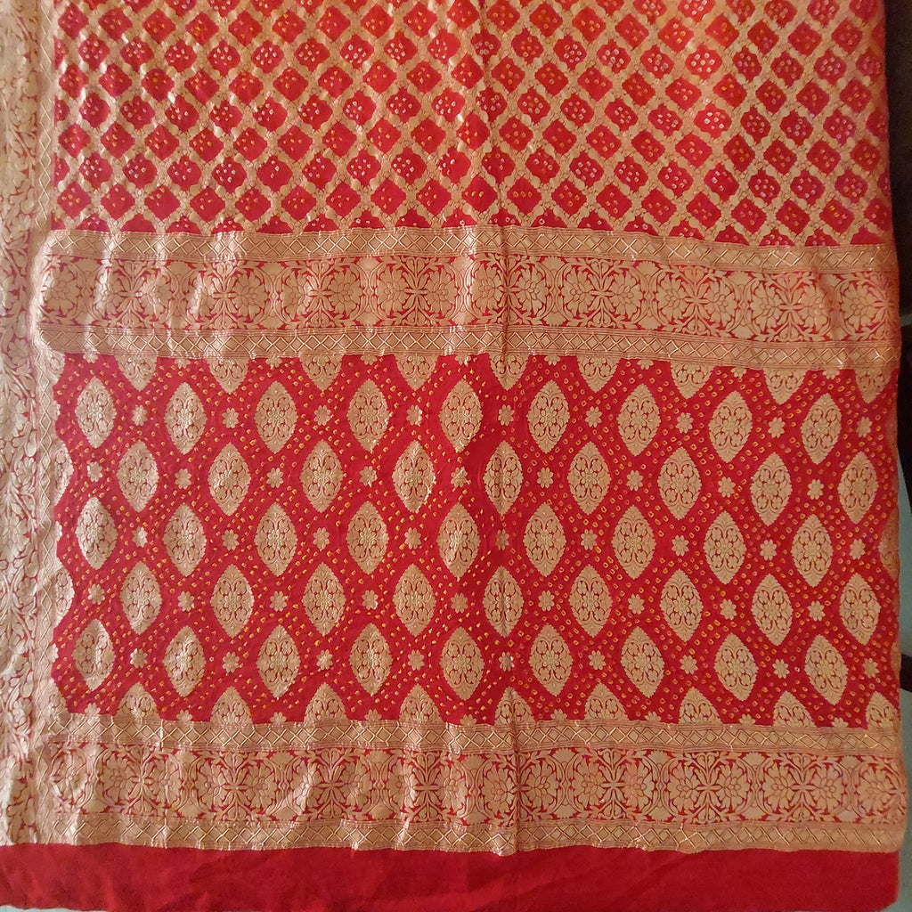 Raktima - Ruby Red Khaddi Georgette