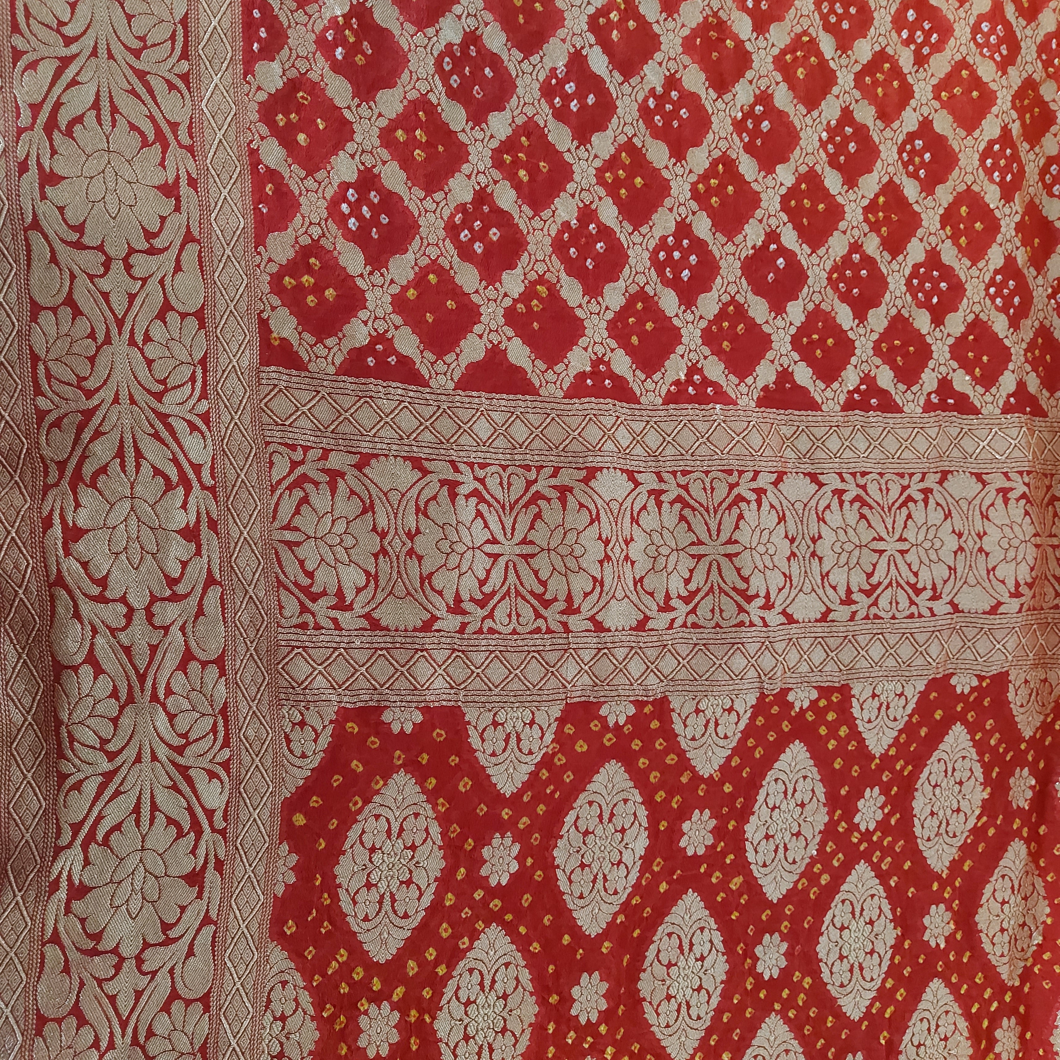 Raktima - Ruby Red Khaddi Georgette