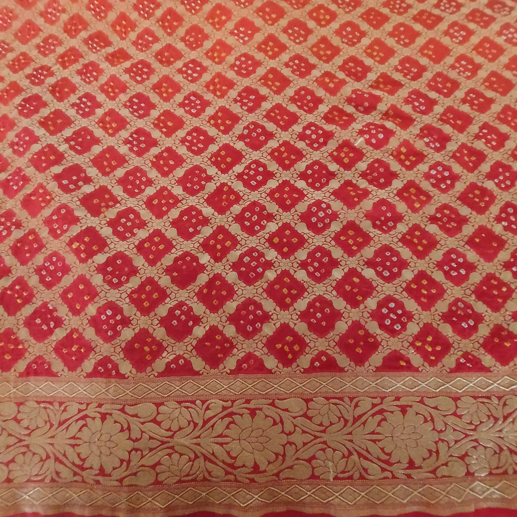Raktima - Ruby Red Khaddi Georgette