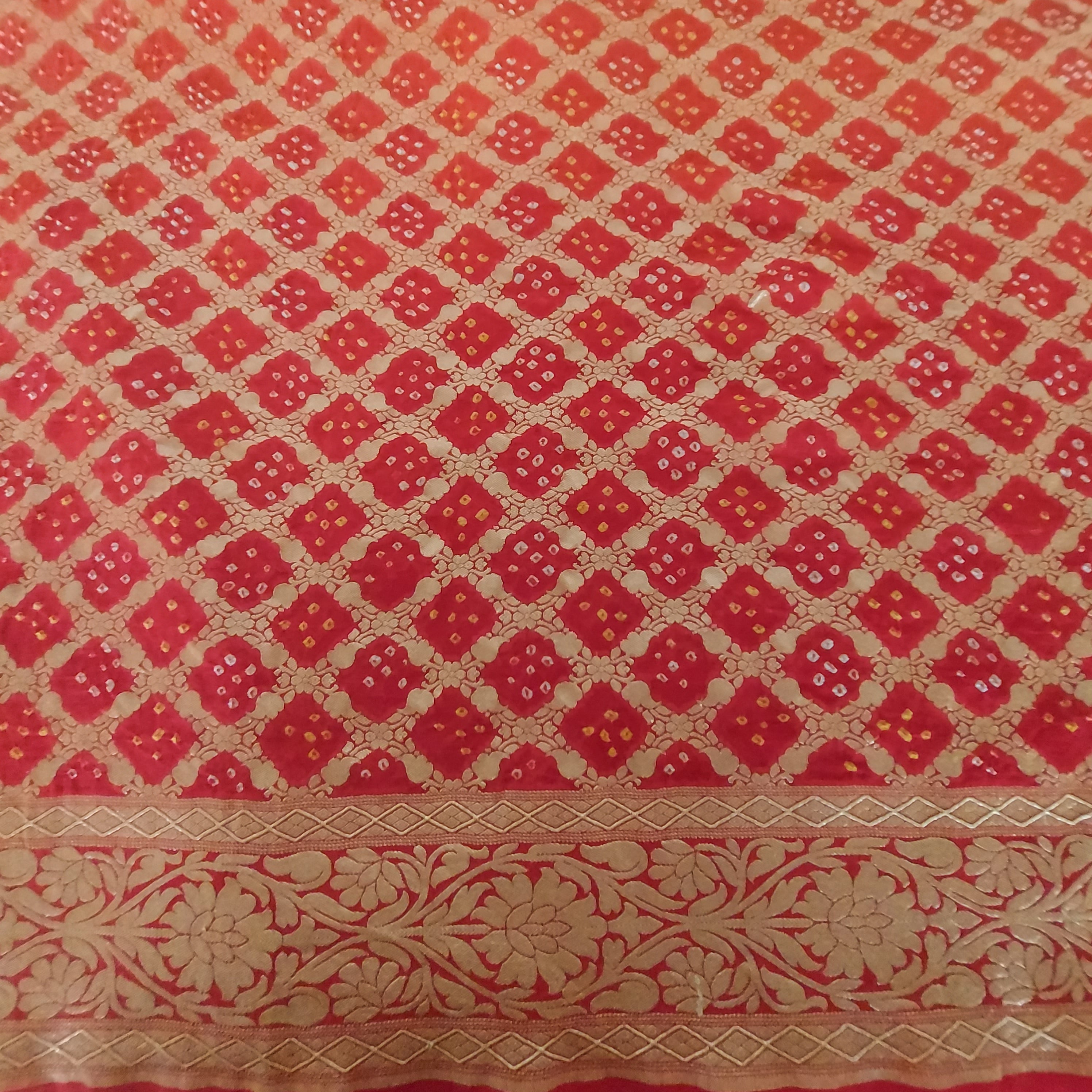 Raktima - Ruby Red Khaddi Georgette