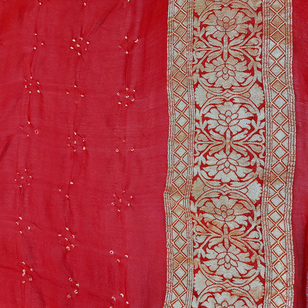 Raktima - Ruby Red Khaddi Georgette