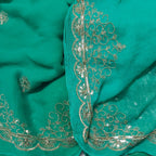 Neelam - Sea Green Pure Chiffon