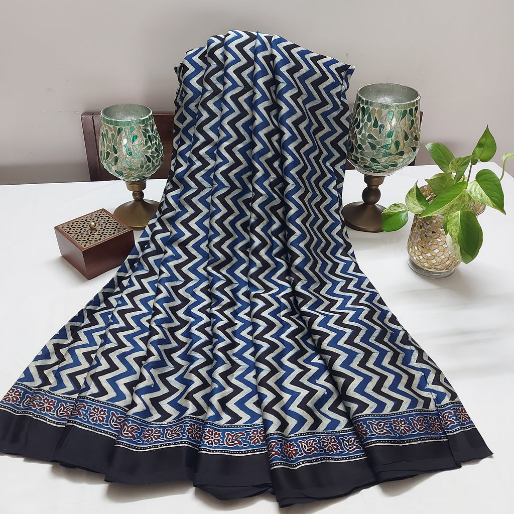 Jal Tarang - Dual-Pattern Block Print