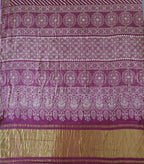 Amara - Violet Gold Printed Saree