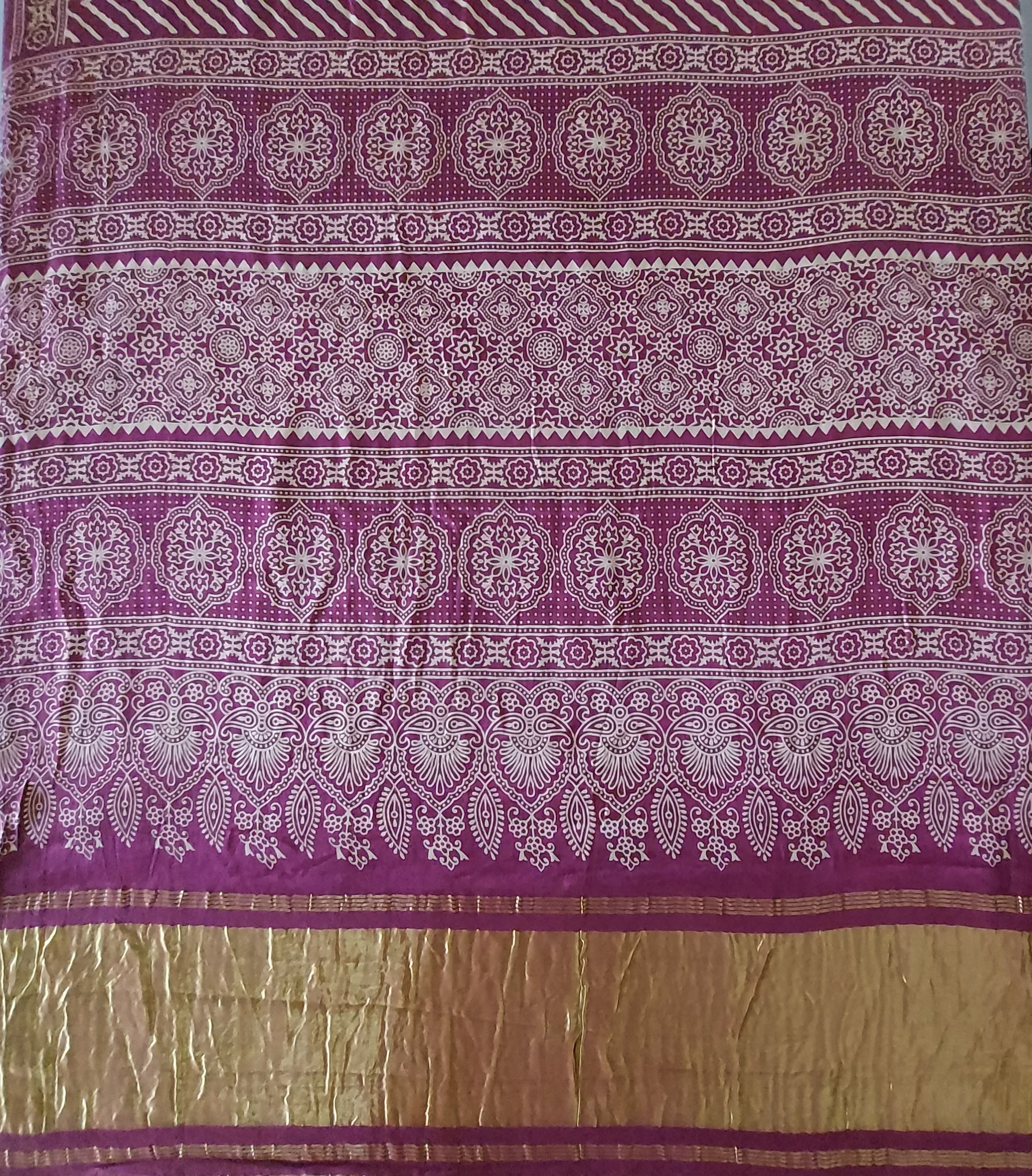 Modal Silk Azrakh ZigZagPurple