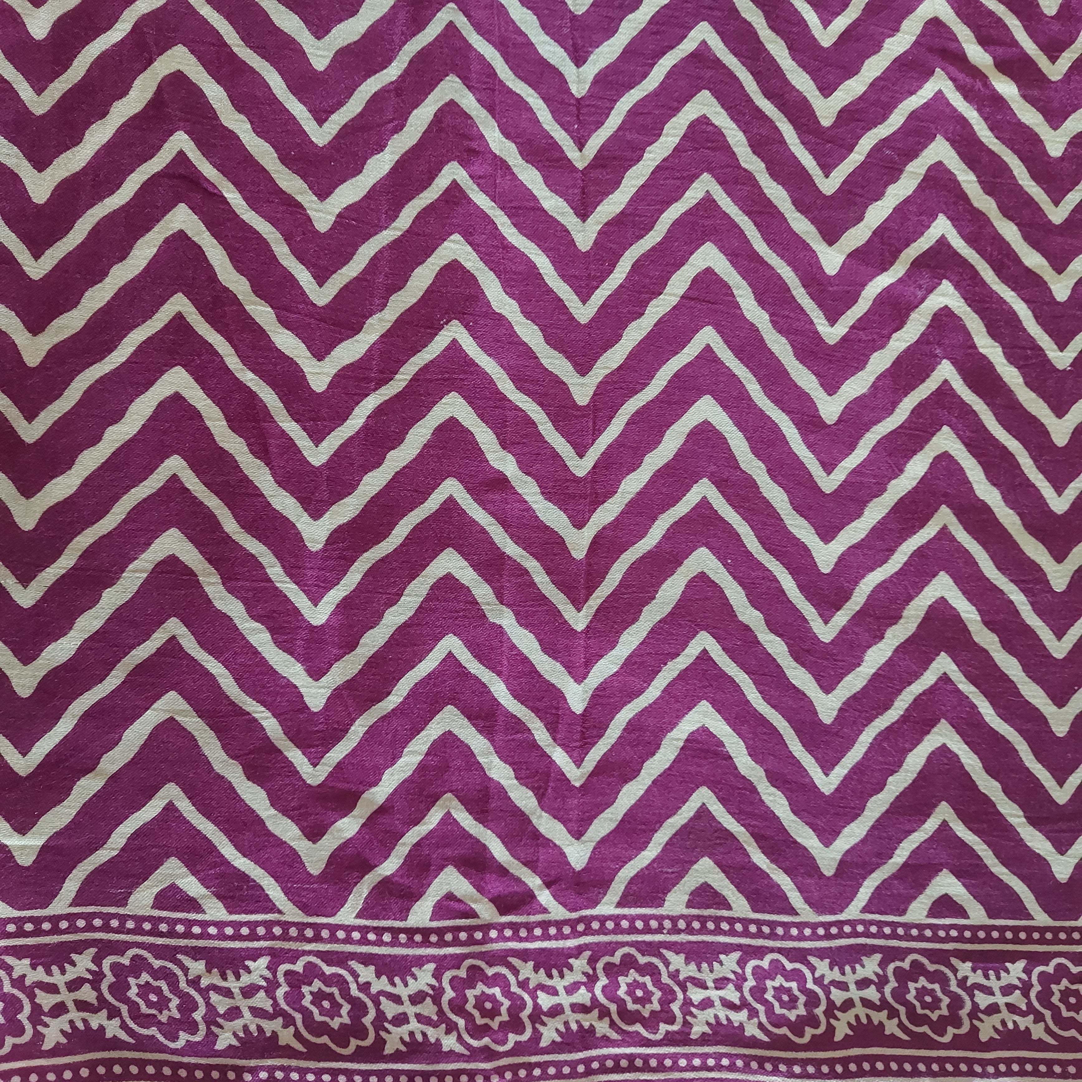 Amara - Violet Gold Printed Saree