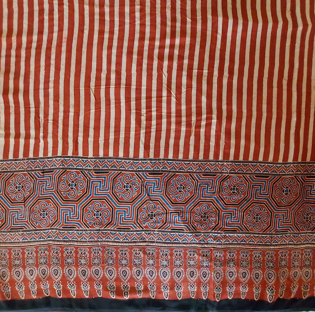 Dhruvika - Deep Red Ajrakh Block Print