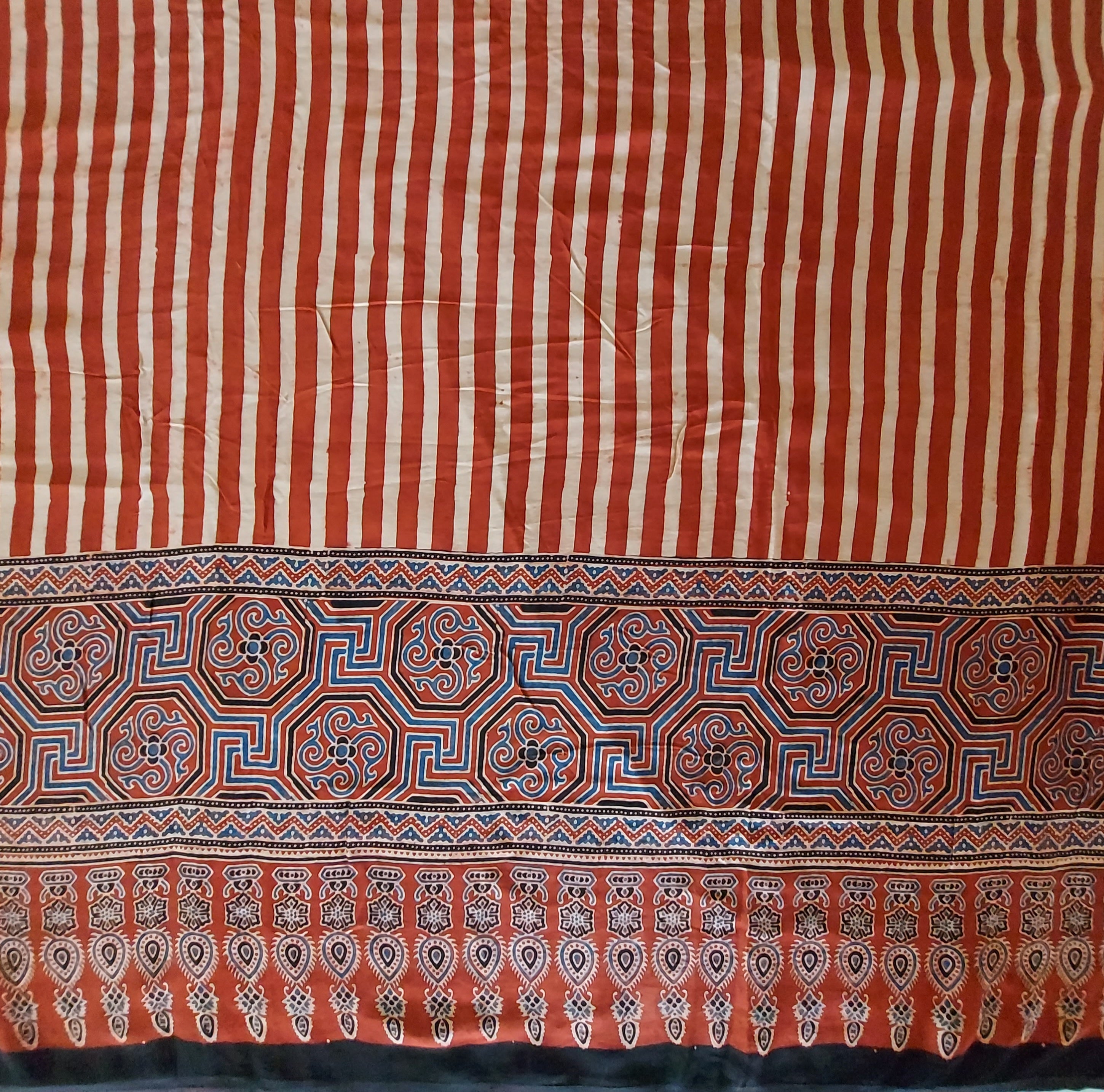 Dhruvika - Deep Red Ajrakh Block Print