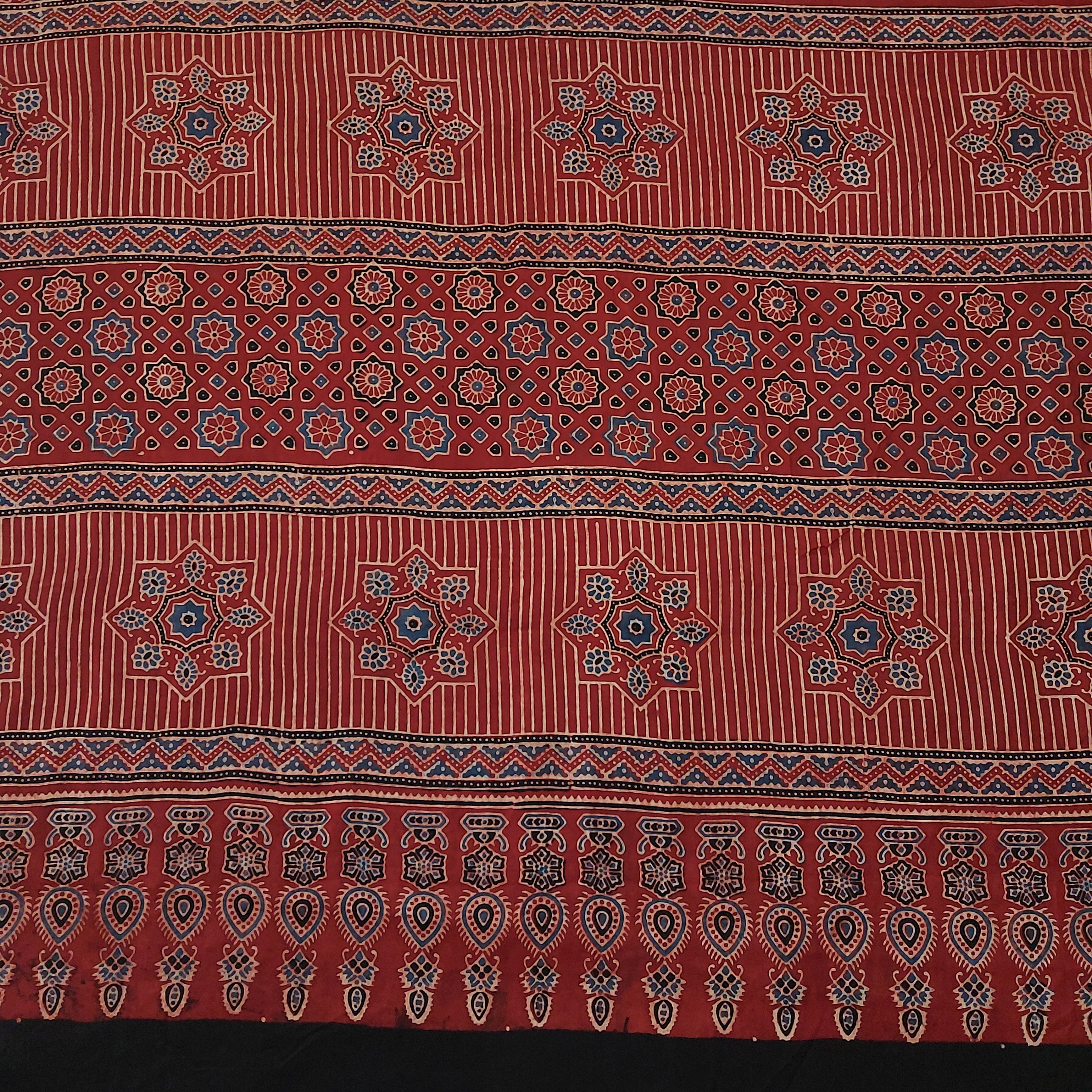 Dhruvika - Deep Red Ajrakh Block Print