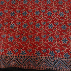 Raktima - Maroon Floral Block Print