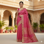 Raga – Dark Pink Handwoven Katan Cotton