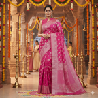 Banarasi Cotton-WeavePink
