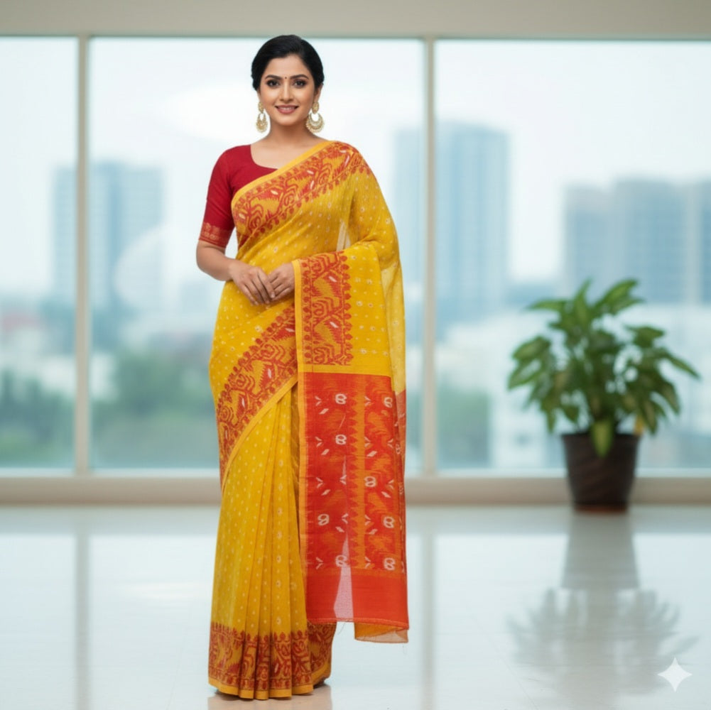 Sunset Ikat - Handloom Saree
